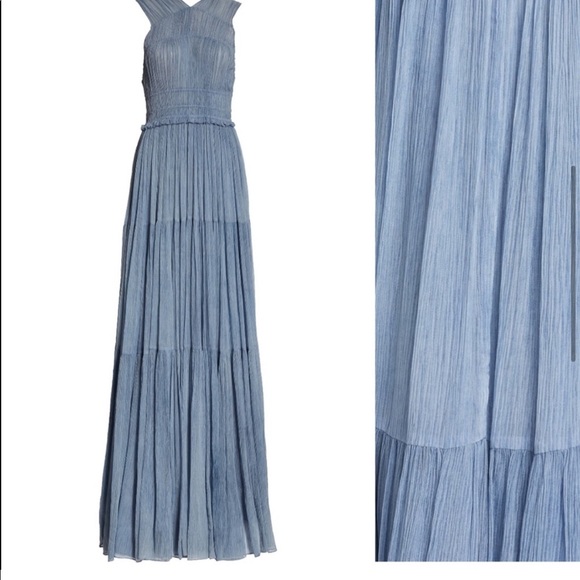 *SOLD DO NOT BUY*Ulla Johnson Freesia Pleated Silk Gown pale blue never worn NWT - Picture 2 of 8